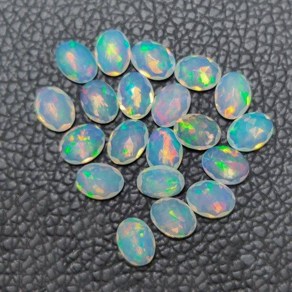 Jewellers pack - 7-11mm x 3-4mm - 5 x Rose Cut Ethiopian Opal - Faceted - Gemstone - Welo - Natural Opal - FG72 high quality